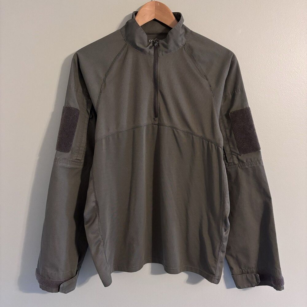 Condor Tactical Shirt M Green Combat Long Sleeve 1/4 Zip Ripstop Breathable